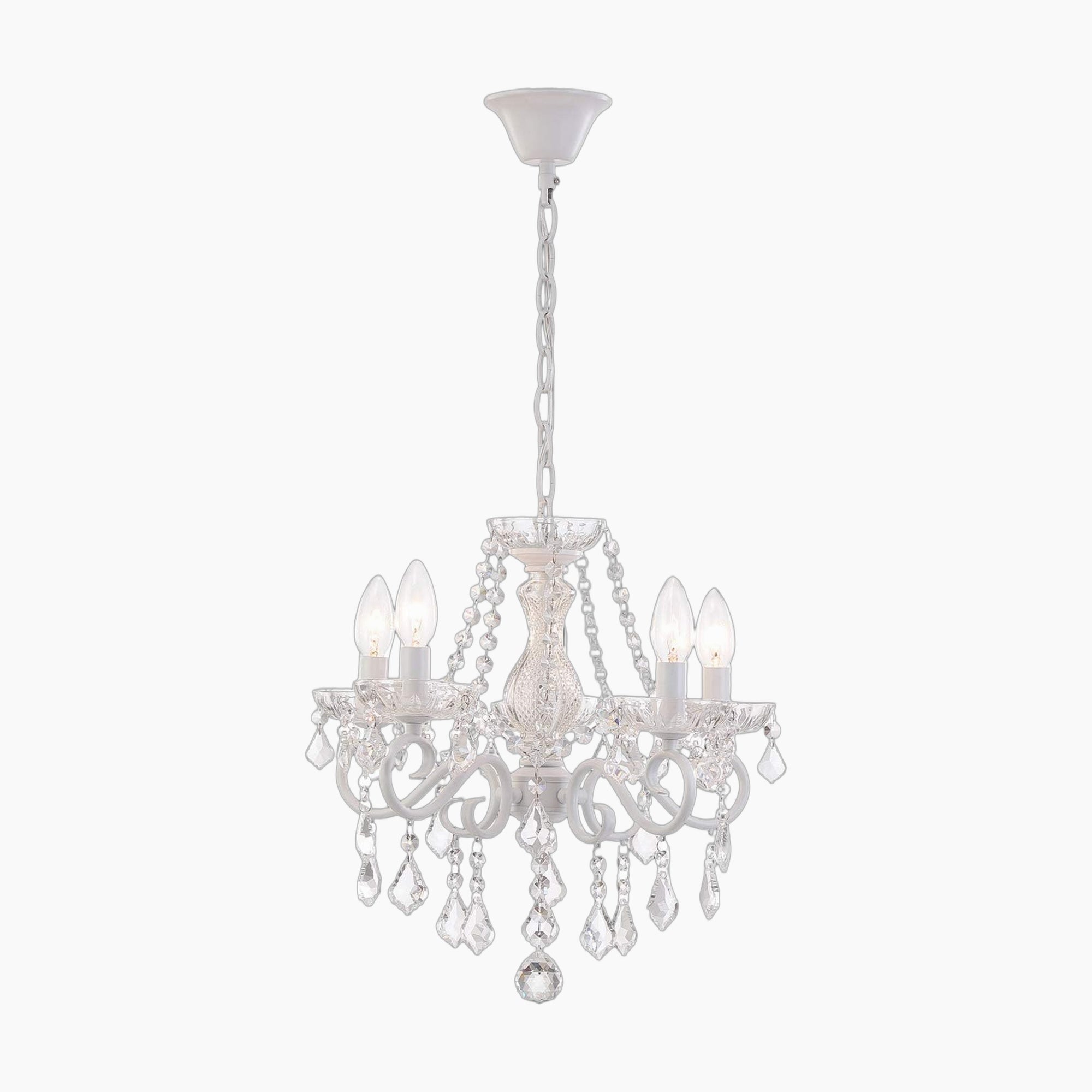 Lustre chambre en cristal design moderne métal chrome noir