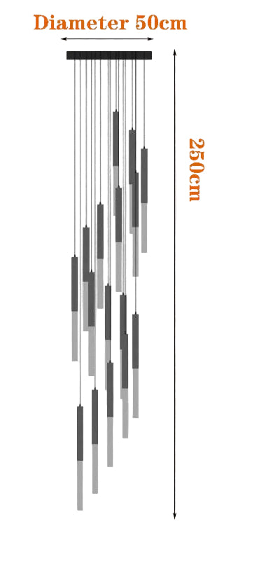 Lustre en cristal nordique de luxe pour chambre villa duplex