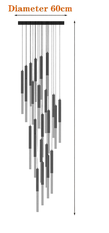 Lustre en cristal nordique de luxe pour chambre villa duplex