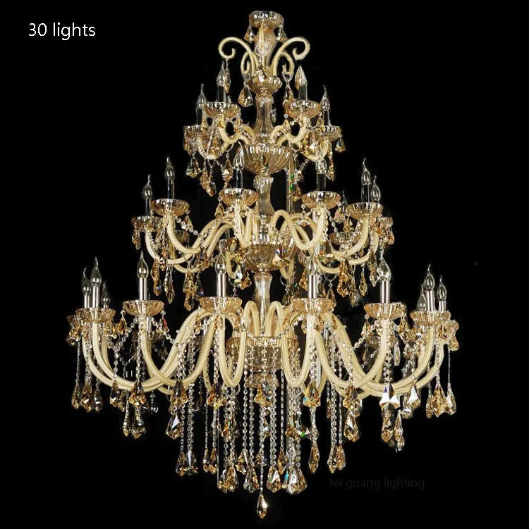 Lustre Baroque en Cristal avec Éclairage Luxueux et Raffiné, Design Moderne