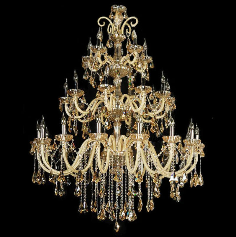Lustre Baroque en Cristal avec Éclairage Luxueux et Raffiné, Design Moderne