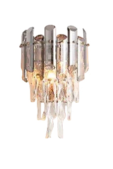 Lustre Chambre en Cristal Élégant Suspension Dorée Design Moderne