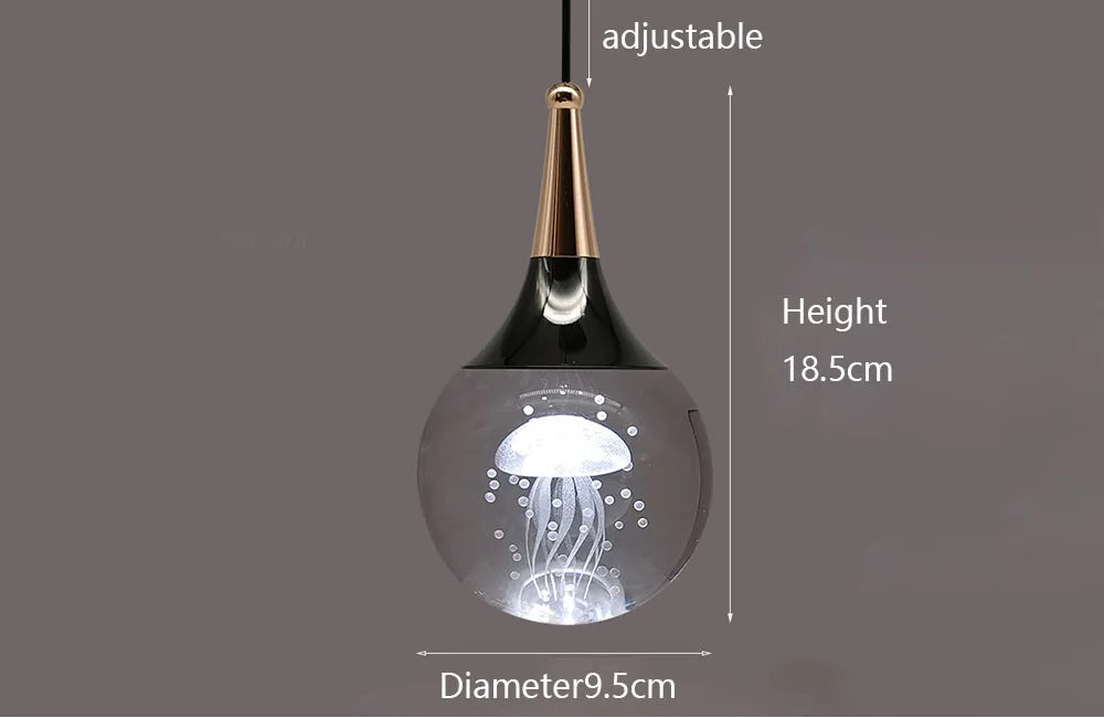 Lustre chambre en cristal, design LED moderne pour décoration élégante.