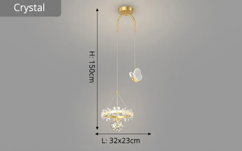 Lustre boule en cristal minimaliste, éclairage de luxe élégant à tête unique.