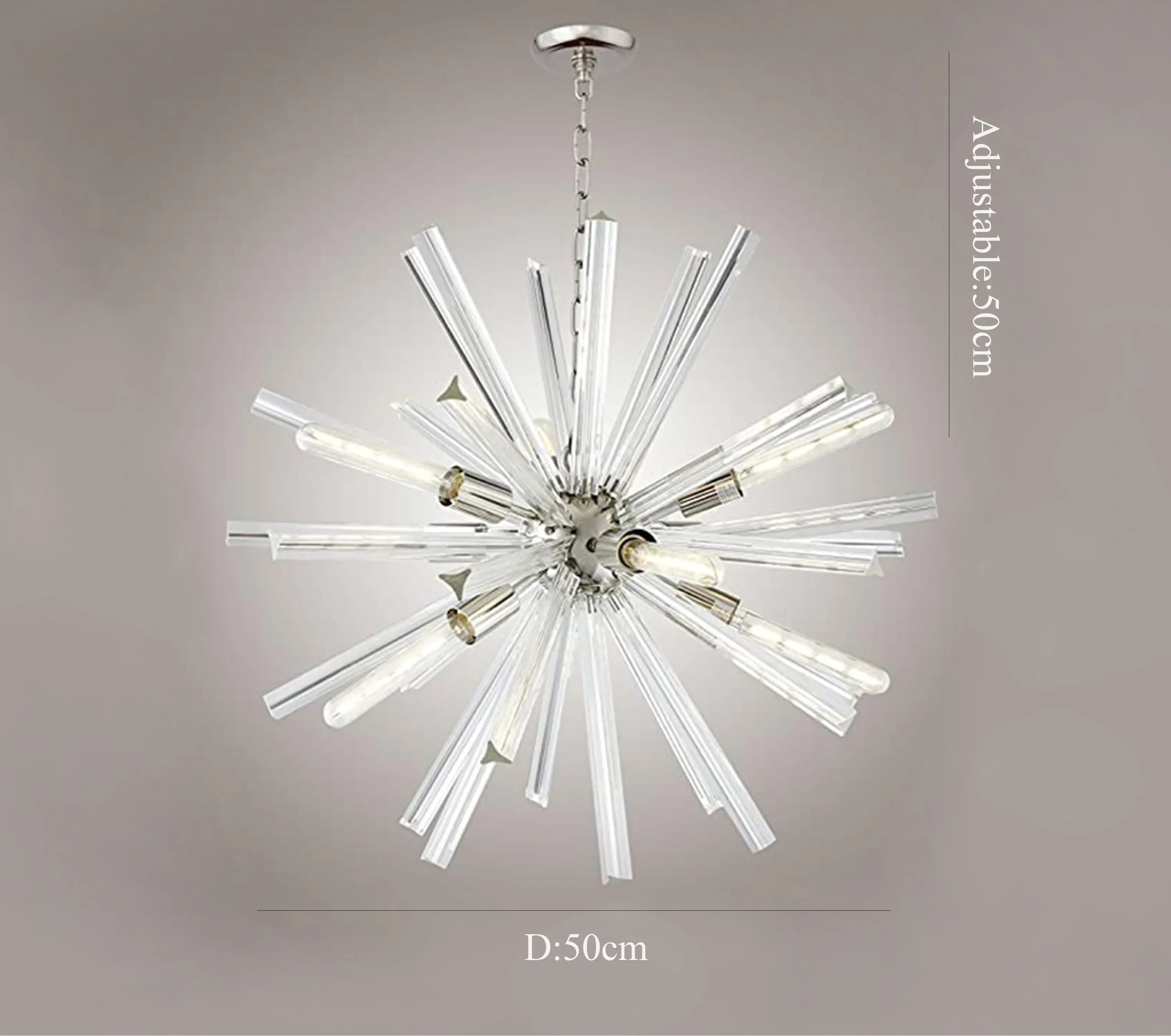 Lustre chambre en cristal, design pissenlit, élégance intemporelle