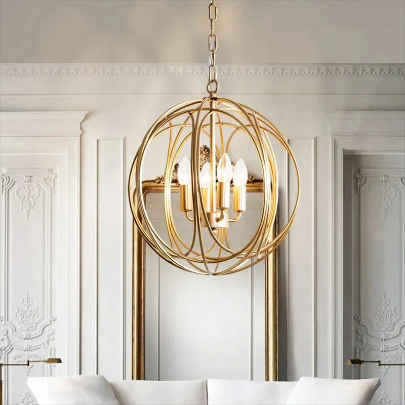 Lustre chambre en cristal, design vintage LED décoratif.
