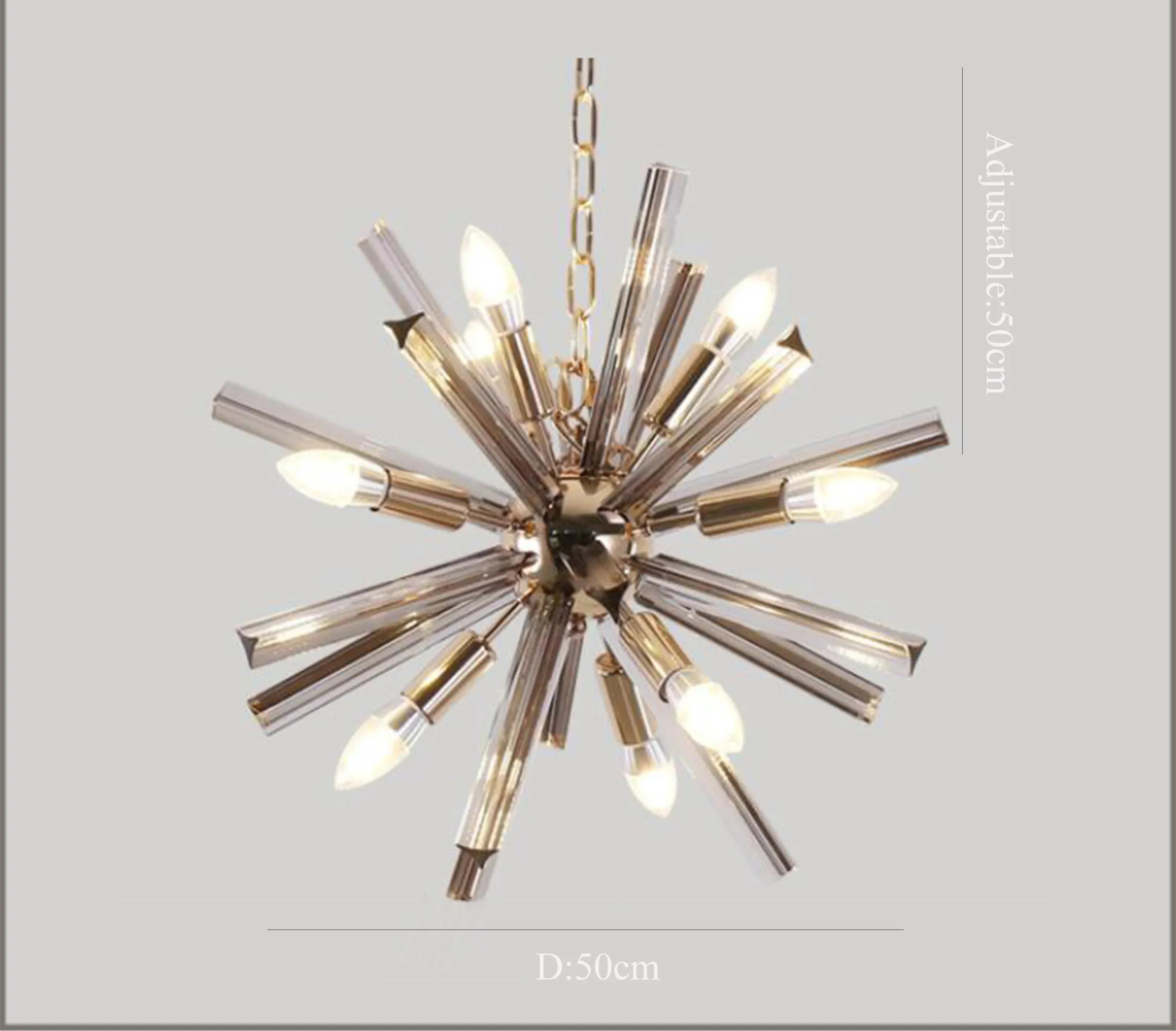 Lustre chambre en cristal, design pissenlit, élégance intemporelle