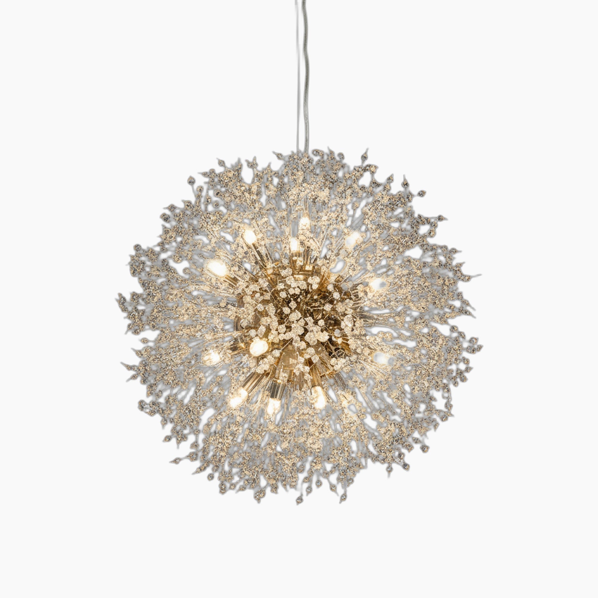 Lustre boule en cristal suspension moderne pour salon