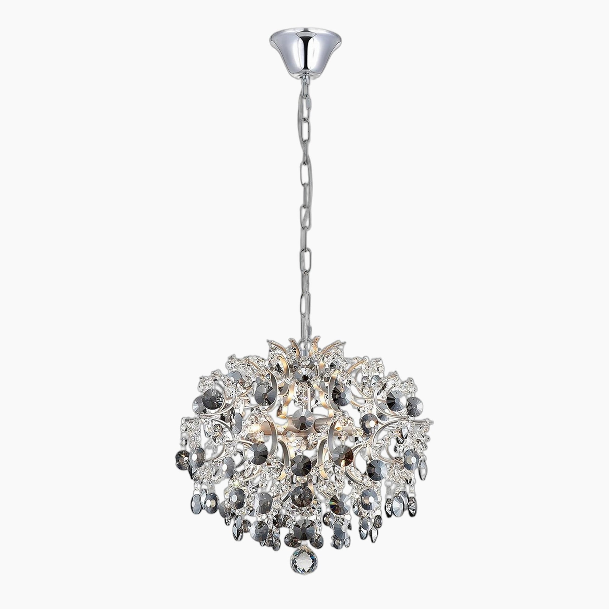 Lustre boule en cristal moderne éclairage style goutte pluie