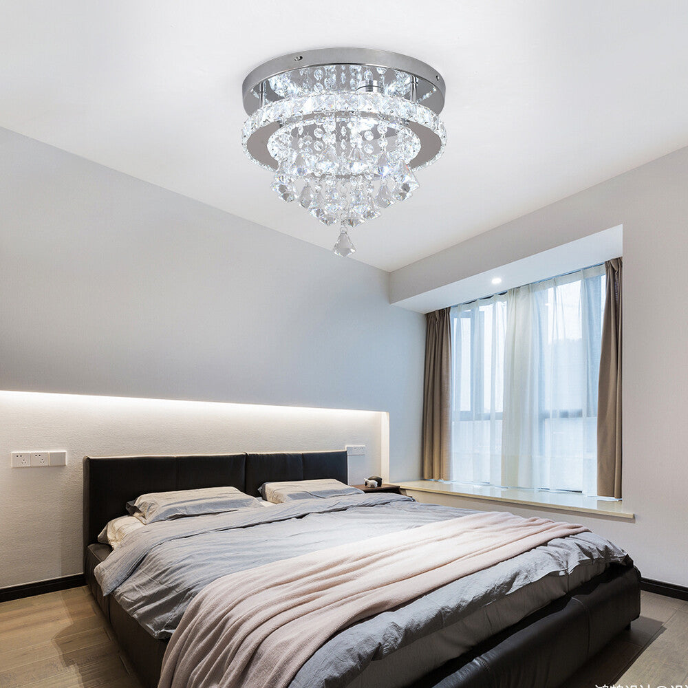 LED Kristall Kronleuchter Deckenleuchte Pendelleuchte Deckenlamp Lüster Kaltweiß