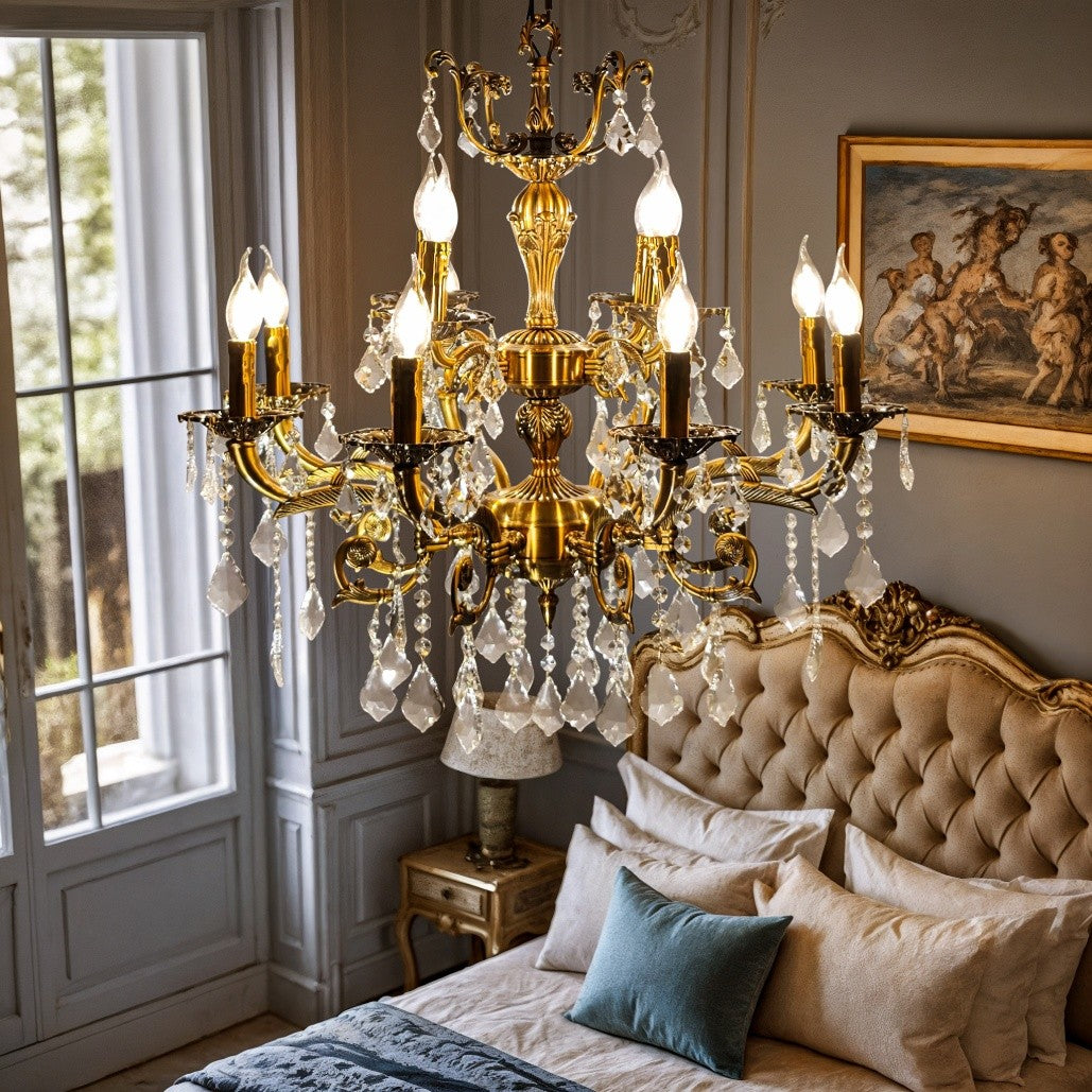 Lustre chambre en cristal Saint Mossi design moderne K9