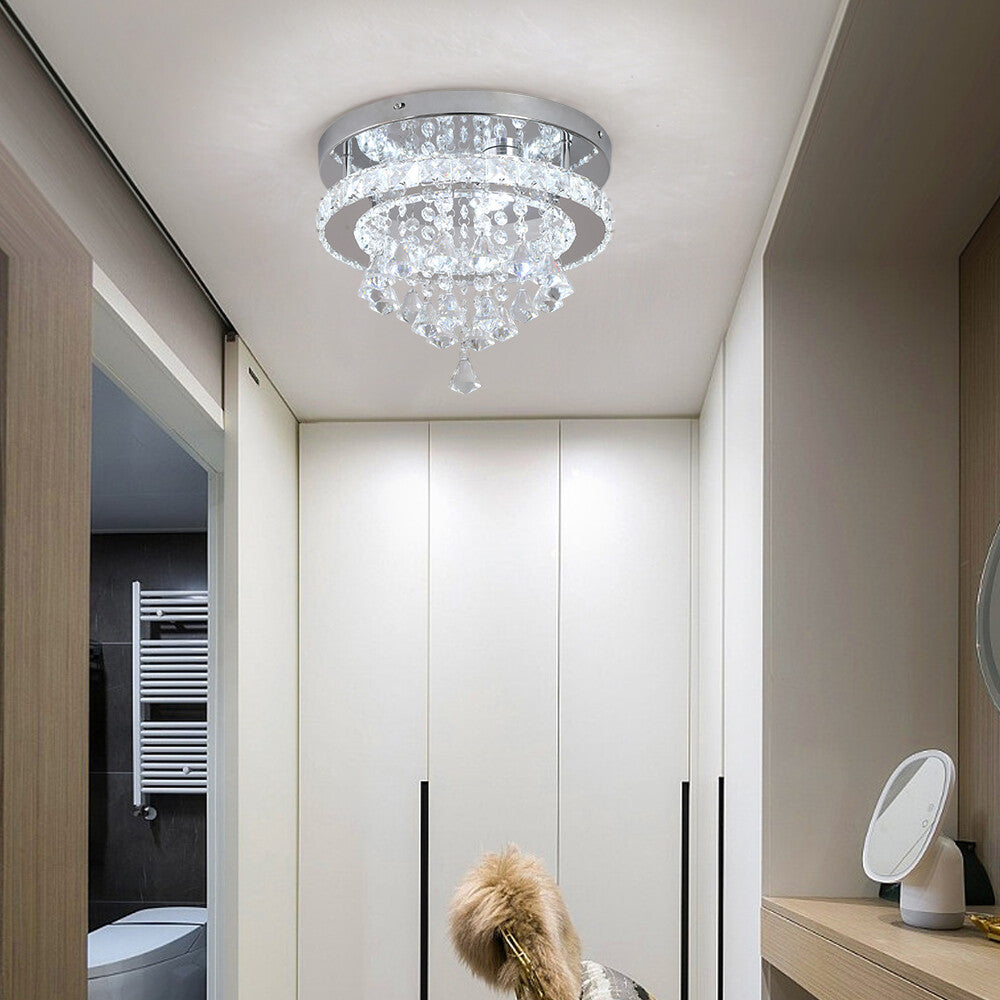 LED Kristall Kronleuchter Deckenleuchte Pendelleuchte Deckenlamp Lüster Kaltweiß